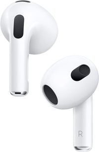 Apple AirPods 3rd Generation Wireless Ear Buds Bluetooth Headphones Personalized Spatial Audio Sweat and Water Resistant Lightning Charging Case Included Up to 30 Hours of Battery Life