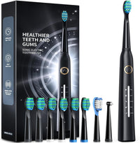 Electric Toothbrush for Adults with 8   Sonic Electric Toothbrush with 40000 VPM Deep Clean 5 Modes Rechargeable Toothbrushes Fast Charge 4 Hours Last 30 Days