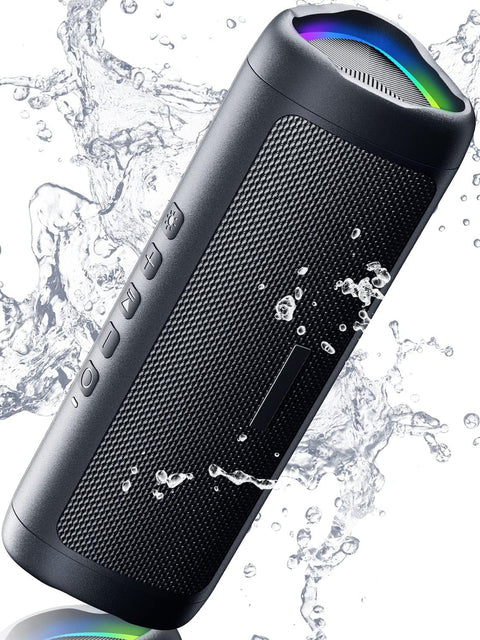 Bluetooth Speaker with HD Sound Portable Wireless IPX5 Waterproof Up to 24H Playtime TWS Pairing BT53 for HomePartyOutdoorBeach Electronic Gadgets Birthday Gift Black