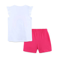 Summer Baby Kids Girls Heart Rainbow Print T-Shirt And Shorts Clothing